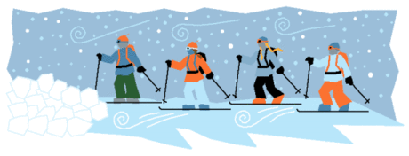 Quiz lawinowy - napotykasz gruzowisko lawinowe (źródło: avalanche.org)