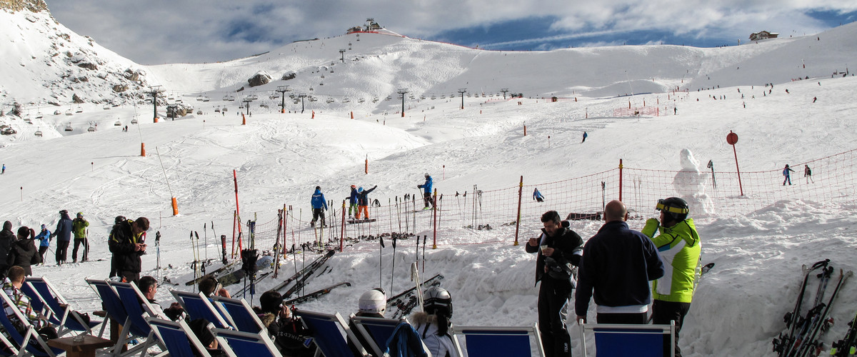 Widok na stok Canazei-Belvedere Widok na stok Canazei-Belvedere