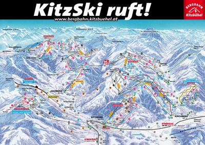 Kitzbühel - mapa tras narciarskich
