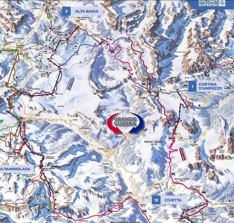 Mapa Szlaku I Wojny Światowej