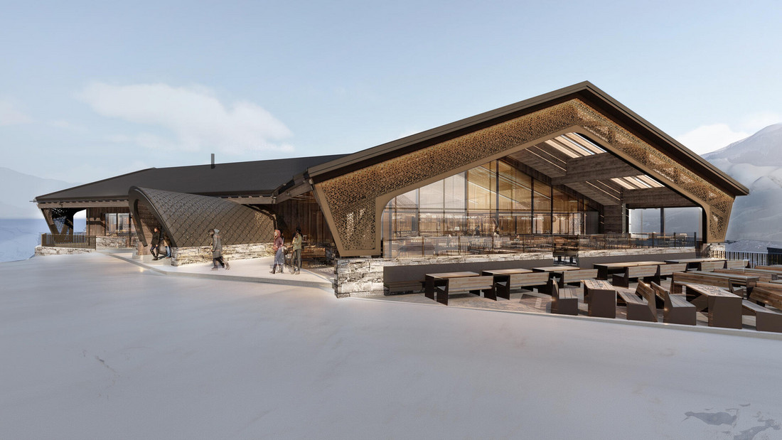 Wizualizacja Gletschermühle nowej restauracji na lodowcu Kitzsteinhorn