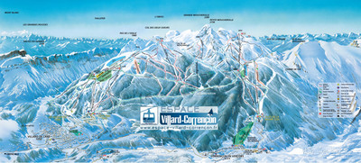 Villard de Lans Correncon - mapa tras narciarskich