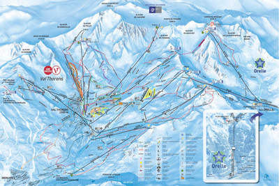 Val Thorens - mapa tras narciarskich