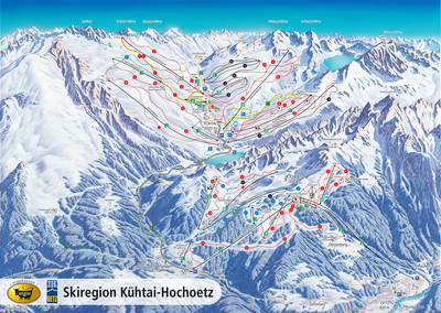 Kühtai - mapa tras narciarskich
