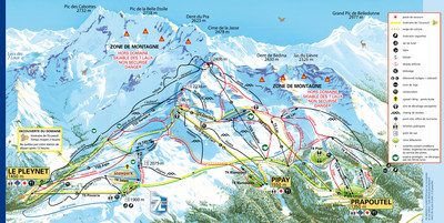 Les 7 Laux - mapa tras narciarskich