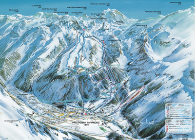 Pralognan - mapa tras narciarskich