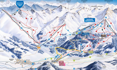 Nauders - mapa tras narciarskich
