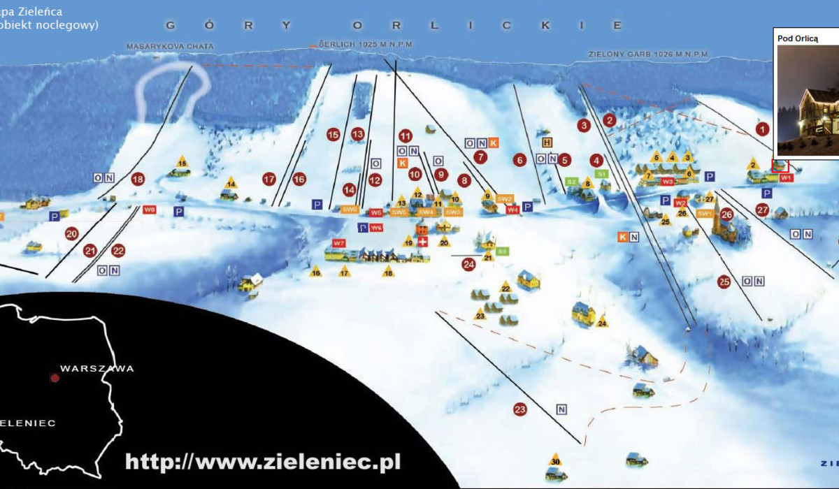 Mapa Zieleńca (www.zieleniec.pl) Mapa Zieleńca (www.zieleniec.pl)