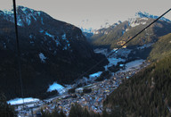 Miasteczke Canazei widok z kolejki