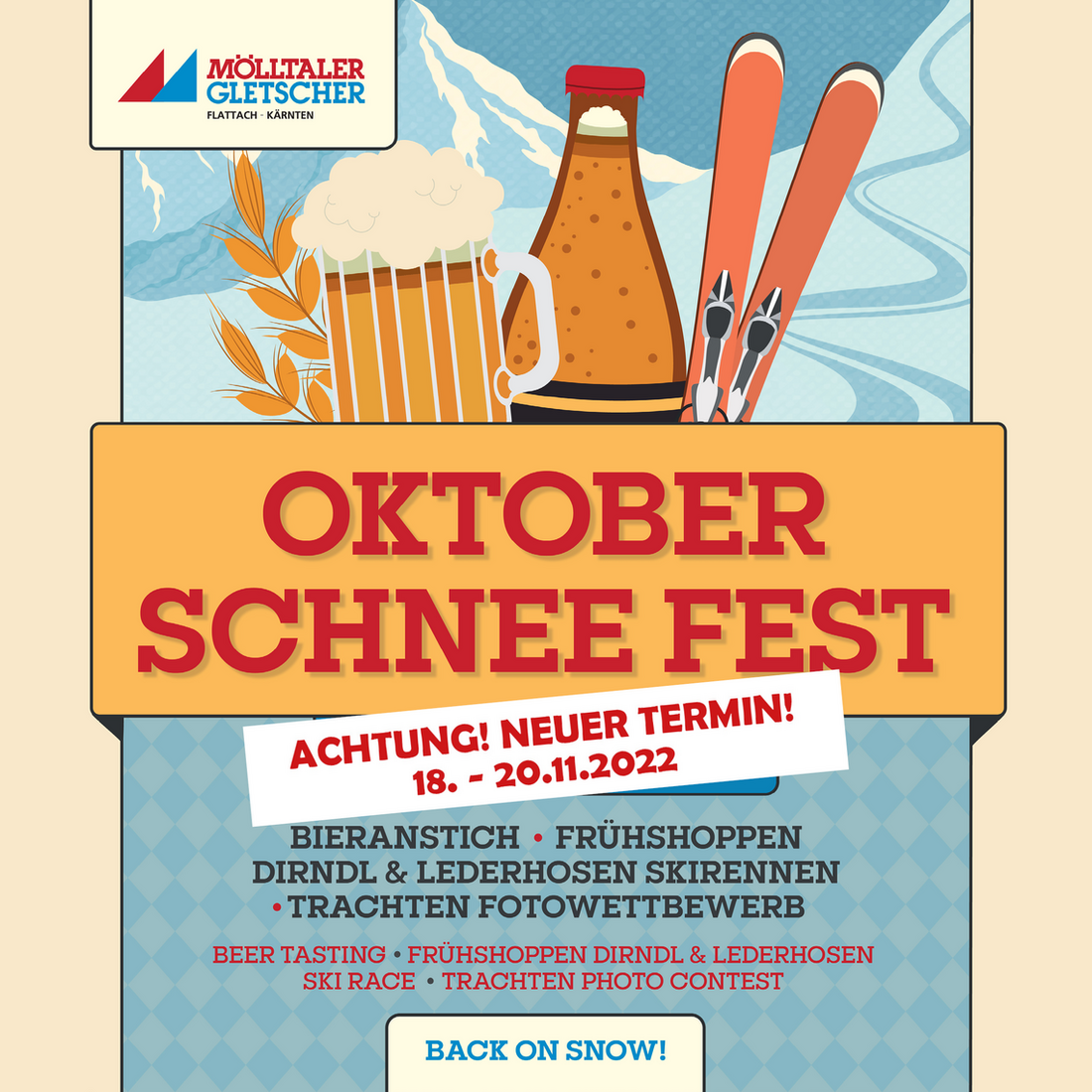 Ocrober Schnee Fest na Mölltaler Gletscher 