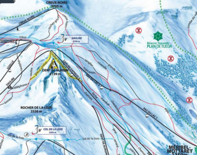 Mapa - Grand Couloir – Courchevel Mapa - Grand Couloir – Courchevel