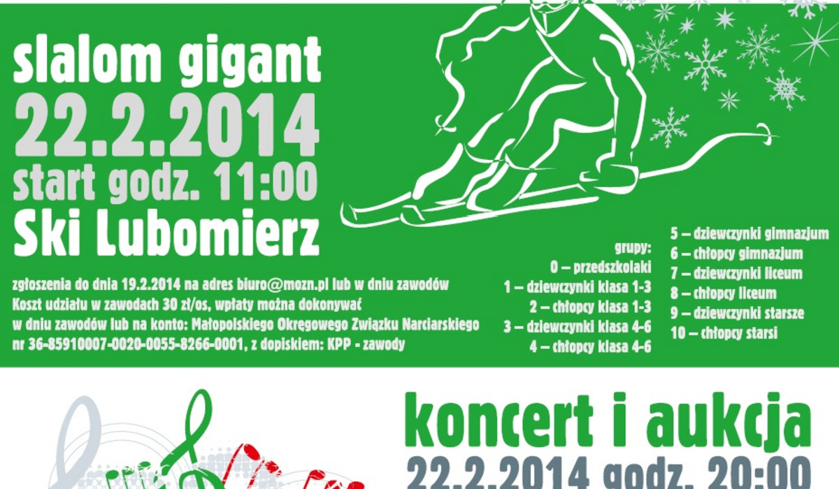 Plakat promujący zawody