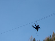 Wąwóz Serrai di Sottoguda - zjazd po "tyrolce"