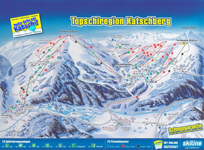 Katschberg - Aineck - mapa tras narciarskich