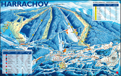 Harrachov - mapa tras narciarskich