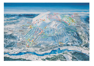 Informacja turystyczna w Trysil - mapa tras narciarskich