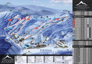 Mapa tras narciarskich Czarna Góra