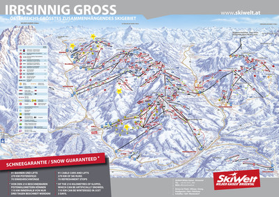 Brixen - mapa tras narciarskich