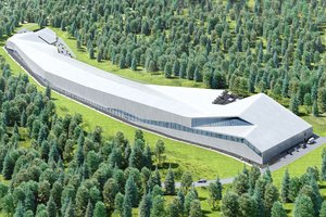 Wizualizacja hali narciarskiej w Babicy / Studio Architektoniczne LA