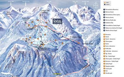 Vogel mapa tras narciarskich Vogel mapa tras narciarskich