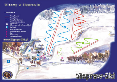 Siepraw-Ski - mapa tras narciarskich