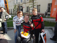 Maja Włoszczowka oraz Darek Sobczak z synem