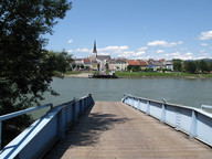 Trasa rowerowa nad Dunajem- zejście do przeprawy