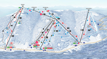 Szczyrk Mountain Resort mapa tras 2018 2019 (źródło: TMR)