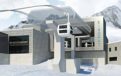 Makieta górnej stacji gondoli Eisgtat 3S (źródło: subaier-gletscher.com)