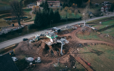 Budowa górnej stacji kolei D3 w Zieleńcu (foto: zieleniec.pl)