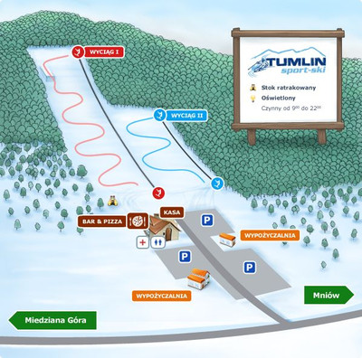 Tumlin Sport Ski - mapa tras narciarskich