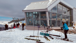 Bar na samej górze z widokiem na lodowiec Presena (fot. P. Tomczyk)