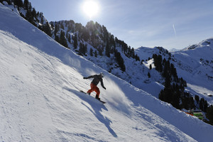 Snowboarder na trasie Harakiri (foto: Mayrhofen)