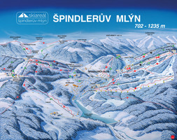Szpindlerowy Młyn mapa tras (źródło: spindleruv-mlyn.com)