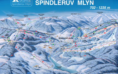 Mapa tras narciarskich Szpindlerowy Młyn