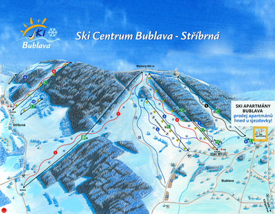 Ski Centrum Bublava - mapa tras narciarskich