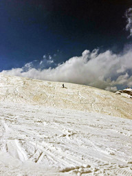 W niektórych miejscach przebija się ziemia