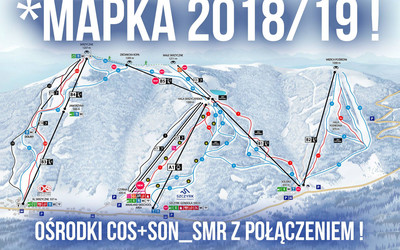 Szczyrk mapa tras narciarskich 2018 2019 (źródło: FB Solisko Arena)