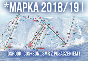 Szczyrk mapa tras narciarskich 2018 2019 (źródło: FB Solisko Arena)