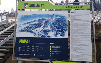 Skolnity - mapa ośrodka (foto: A. Kaleta)