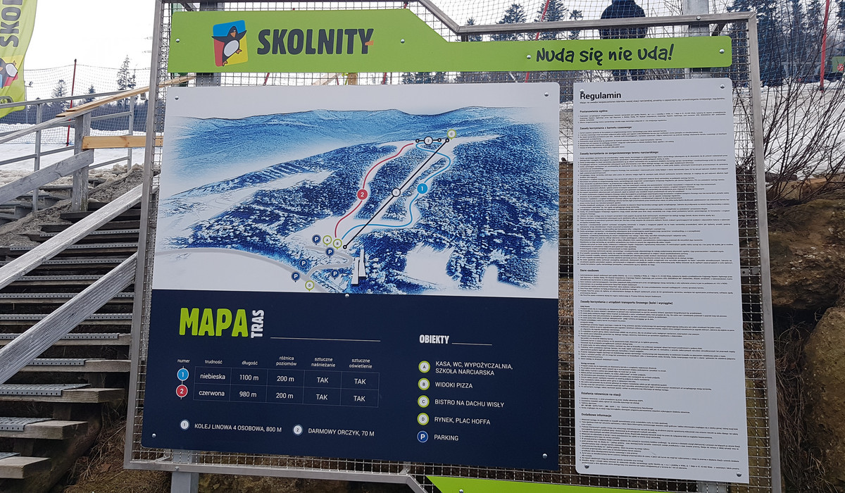 Skolnity - mapa ośrodka (foto: A. Kaleta)