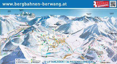 Berwang - mapa tras narciarskich