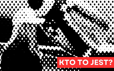 Czarno-biała grafika zapowiadająca tajemniczy transfer do teamu Van Deer z napisem „Kto to jest?
