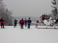 Górny peron wyciągu talerzykowego