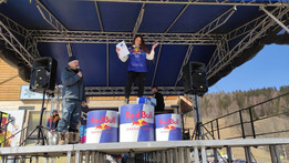 Z Czarnej na jajo -  Aleksandra Jagiełło na podium (fot. P. Kurpaska)