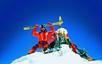 Na szczycie Mount Everestu (fot. arch. Hans Kammerlander)
