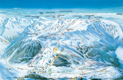 Alpe du Grand Serre - mapa tras narciarskich