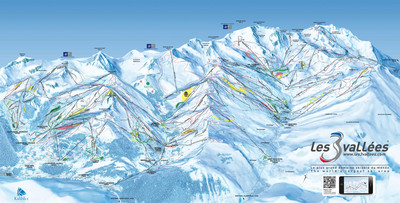 Brides Les Bains - mapa tras narciarskich
