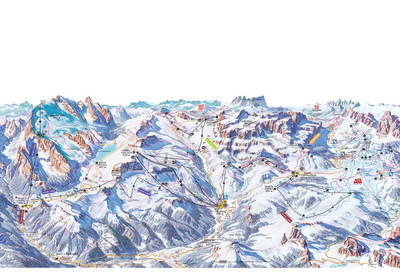 Arabba - mapa tras narciarskich