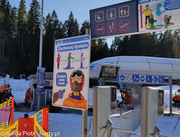 Białka - narty w reżimie sanitarnym (fot. P. Burda) Białka - narty w reżimie sanitarnym (fot. P. Burda)